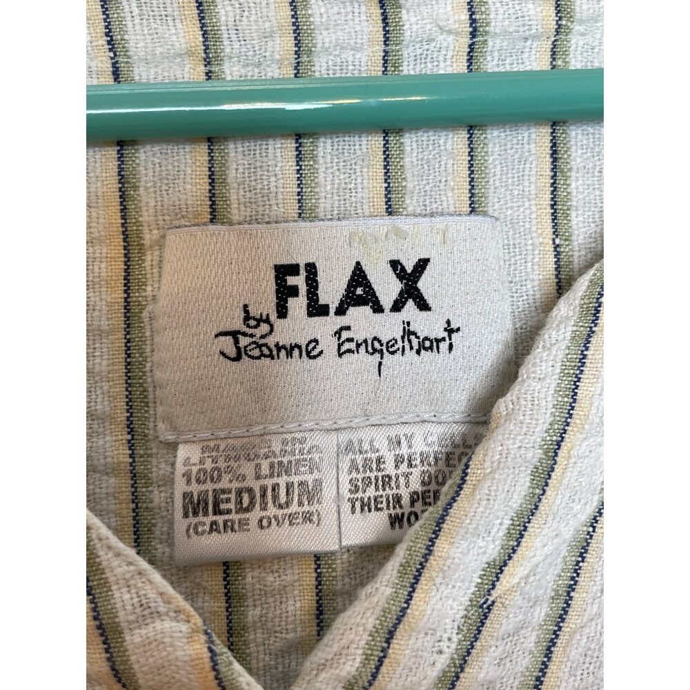 Flax Linen Button Front Jacket Shacket Textured S… - image 4